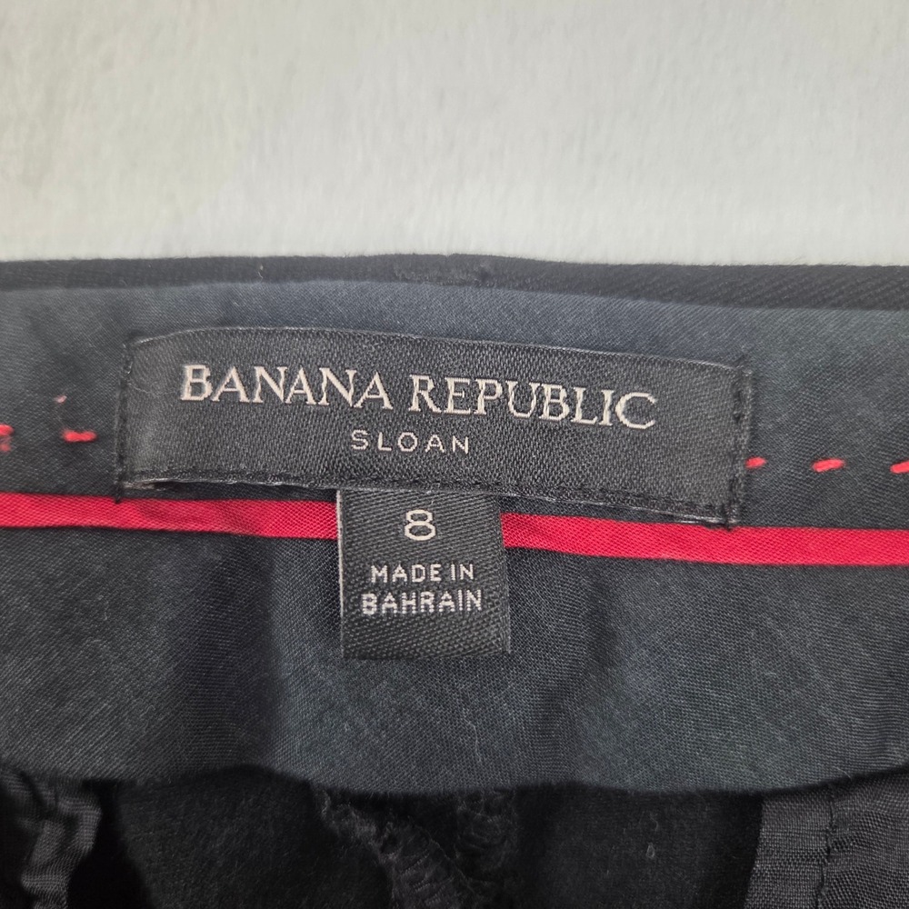 Banana Republic Sloan Pants Womens 8 Black Skinny Fit Ankle Length Stretch Dress - Picture 5 of 10